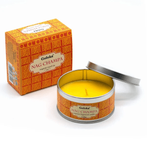 Vela Orgánica de Aromaterapia de la marca Goloka: NAG CHAMPA
