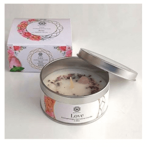 Vela Orgánica de Gemoterapia y Aromaterapia de la marca Green Tree. ROSAS: LOVE